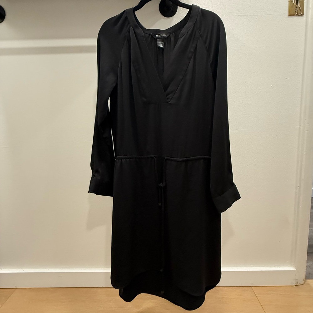 White House Black Market Long Sleeve Black Dress